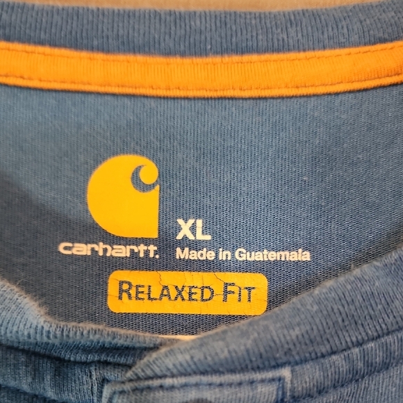 Carhartt Men's Casual Blue Button Down Shirt - Picture 2 of 6